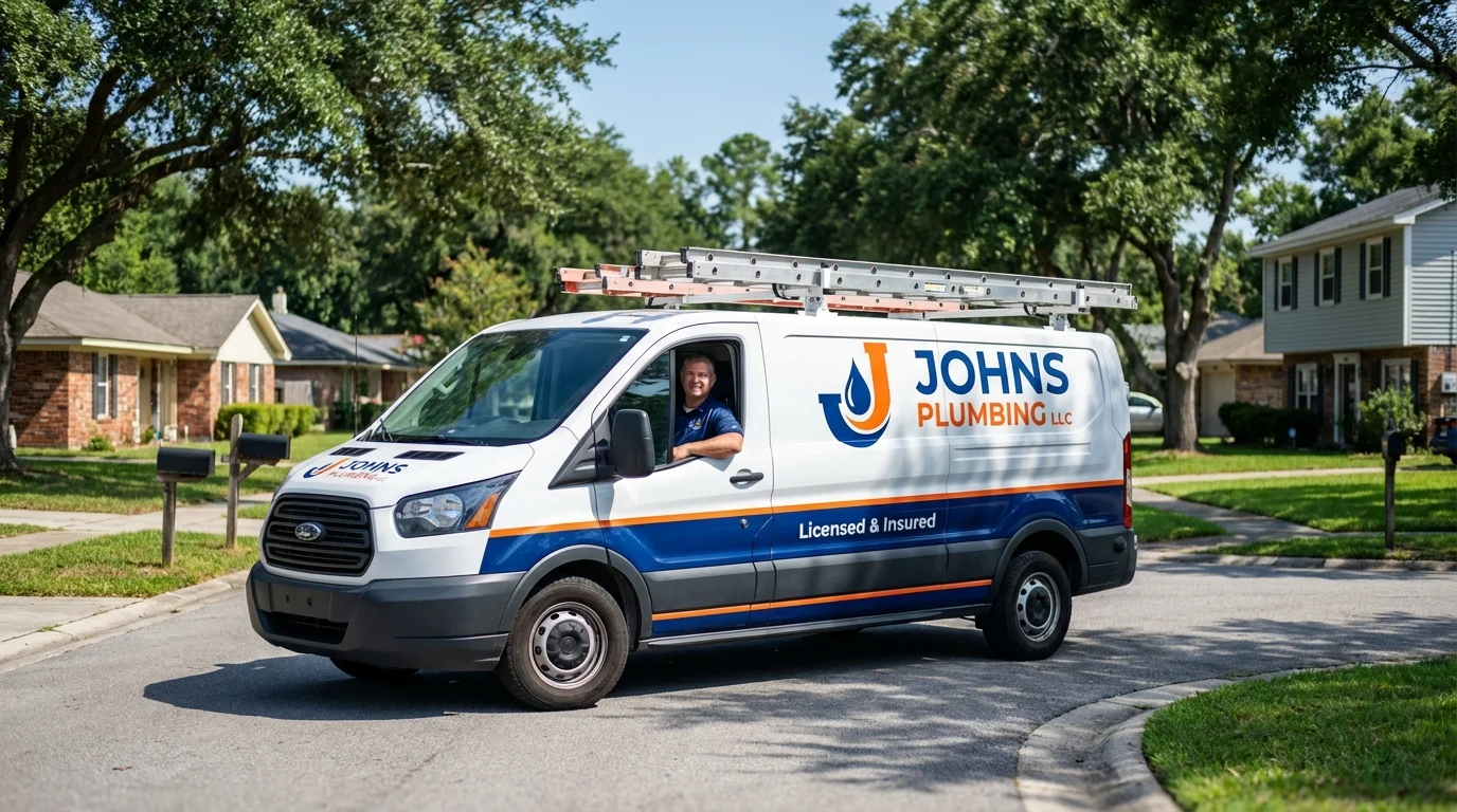 Johns Plumbing LLC service van in Carbon Hill, AL