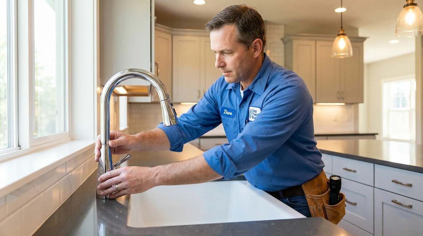 Kitchen faucet installation by Johns Plumbing LLC in Carbon Hill